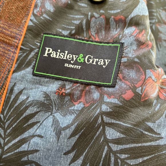 Paisley & Gray Maroon and Blue Plaid Blazer - Picture 7 of 8